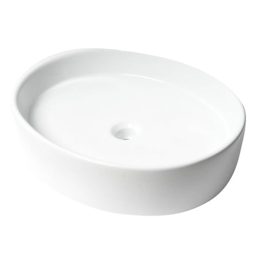 ALFI brand ABC911 White 22'' Oval Above Mount Ceramic Sink