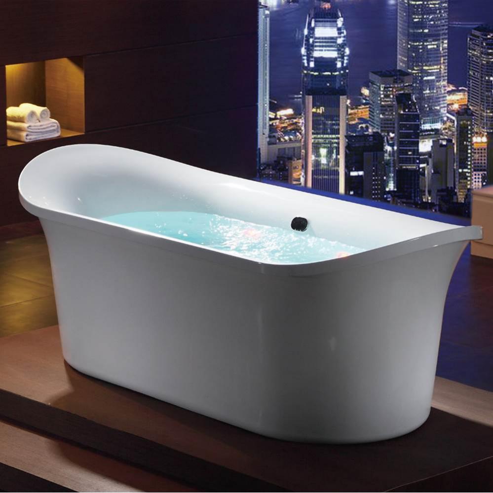 EAGO AM1900  74'' White Free Standing Air Bubble Bathtub