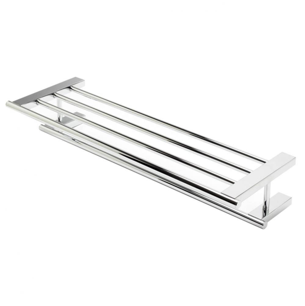 Polished Chrome 26 inch Towel Bar & Shelf Bathroom Accessory