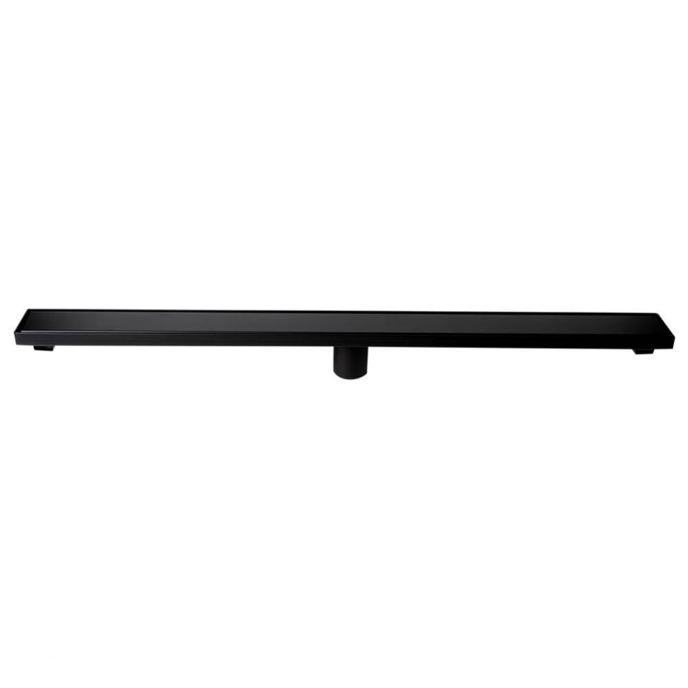 ALFI brand 36'' Black Matte Stainless Steel Linear Shower Drain with Solid Cover