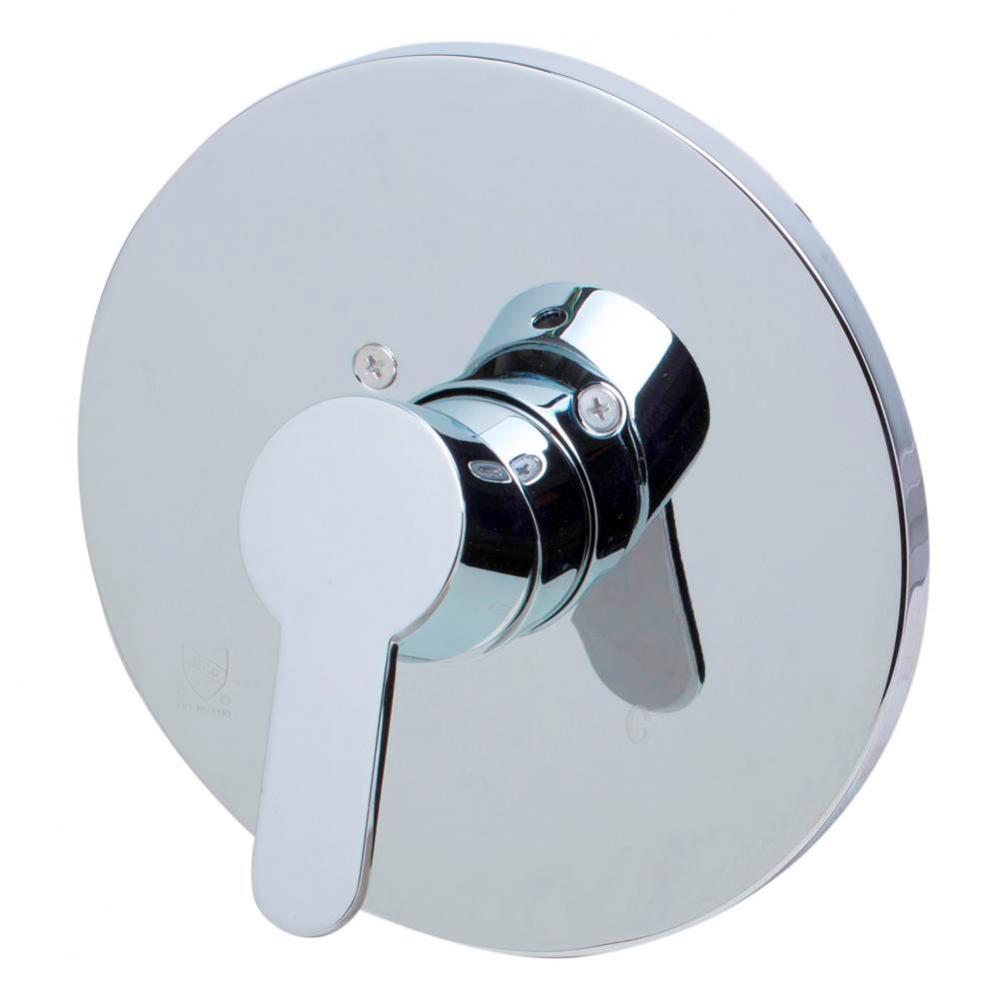 Polished Chrome Shower Valve Mixer with Rounded Lever Handle