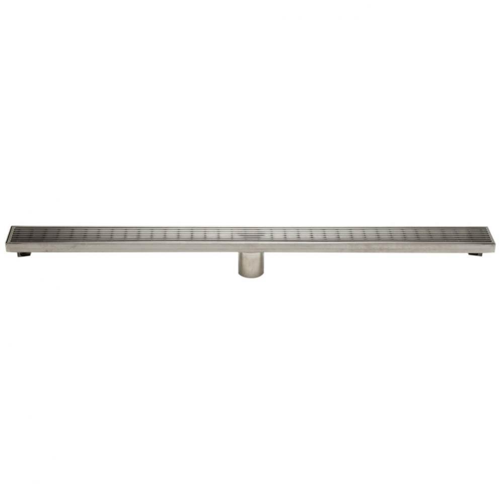 36'' Modern Stainless Steel Linear Shower Drain with Groove Lines