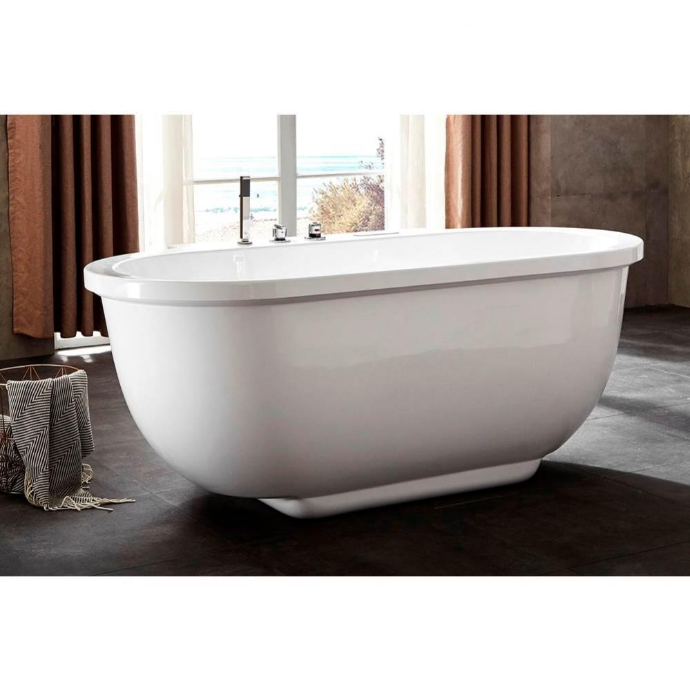 EAGO 1 6 ft Acrylic White Whirlpool Bathtub w Fixtures
