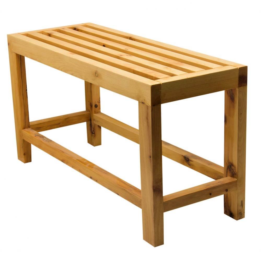 26'' Solid Wooden Slated Single Person Sitting Bench