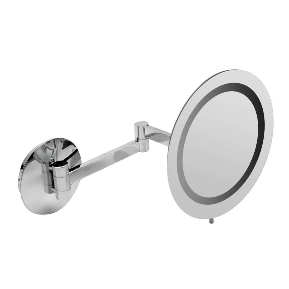 ALFI brand  Polished Chrome Wall Mount Round 9'' 5x Magnifying Cosmetic Mirror