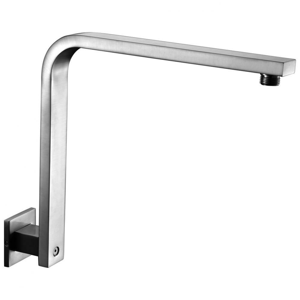 Brushed Nickel 12'' Square Raised Wall Mounted Shower Arm