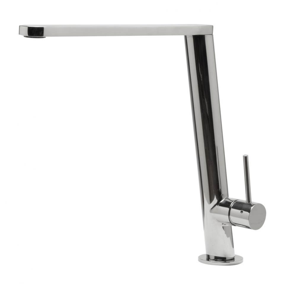 Round Modern Polished Stainless Steel Kitchen Faucet