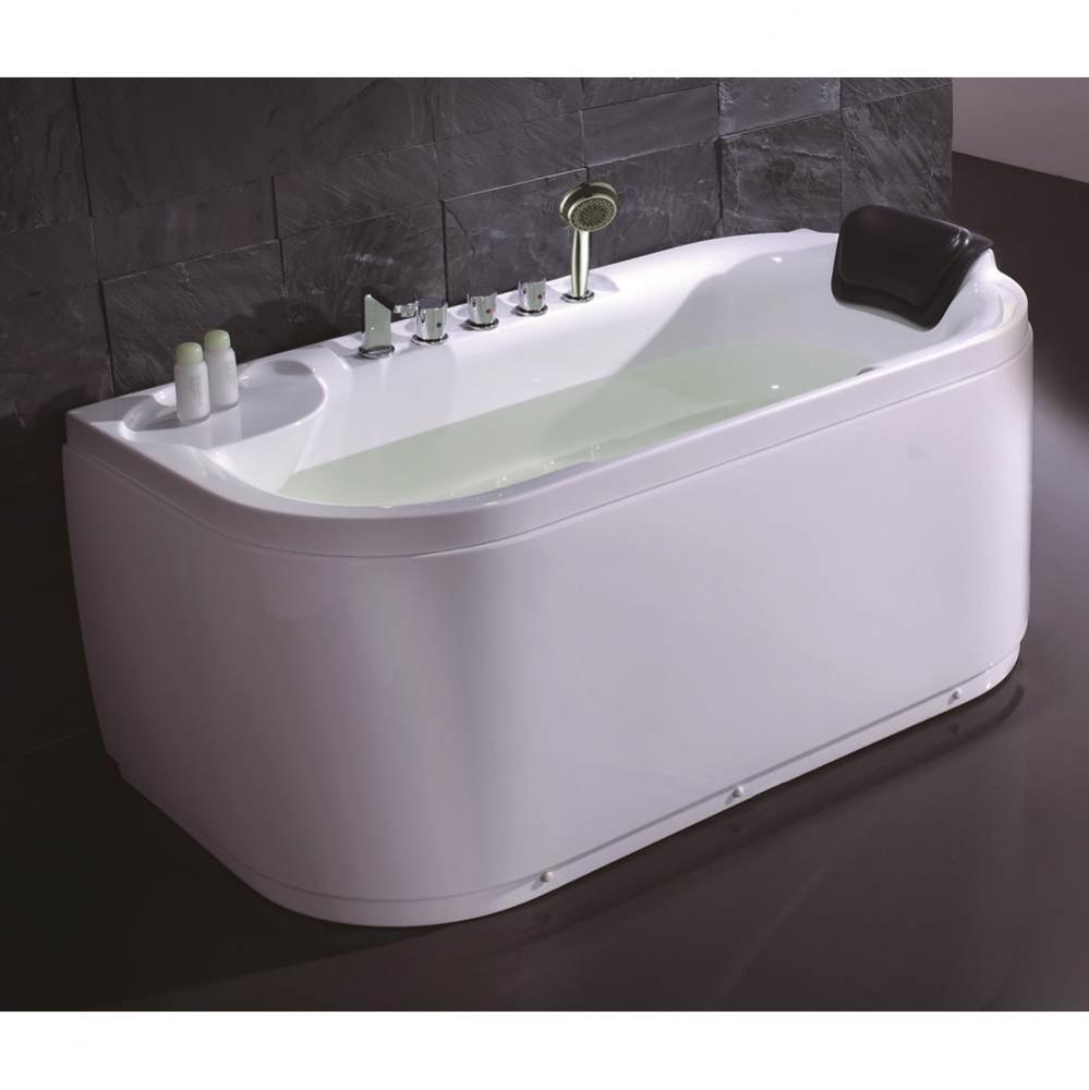 EAGO LK1103-L White Acrylic 5'' Soaking Tub with Fixtures