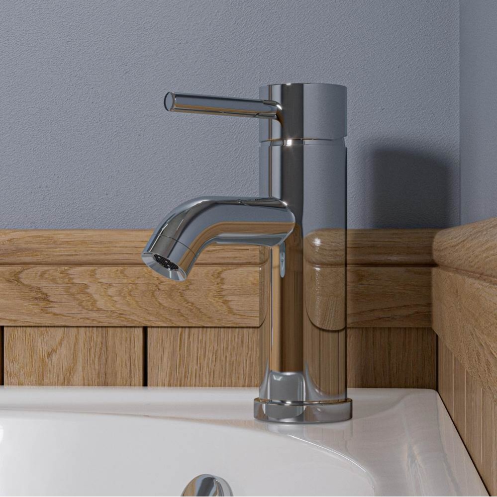 Polished Chrome Single Lever Bathroom Faucet