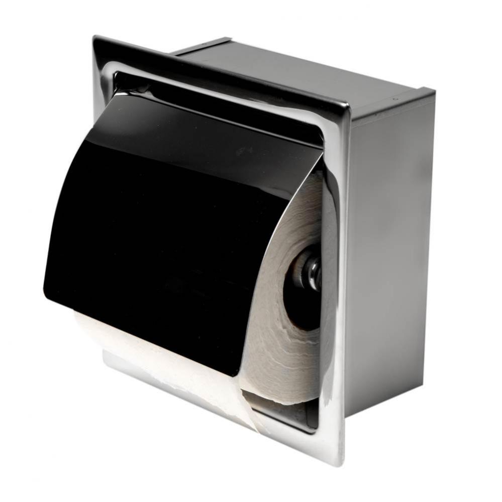 ALFI brand ABTP77-PSS Polished Stainless Steel Recessed Toilet Paper Holder with Cover