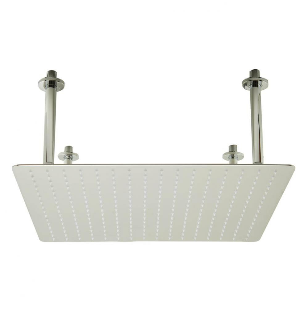 20'' Square Brushed Solid Stainless Steel Ultra Thin Rain Shower Head