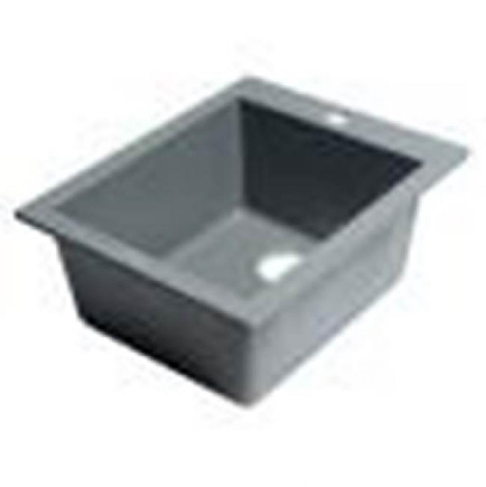 Titanium 17'' Drop-In Rectangular Granite Composite Kitchen Prep Sink