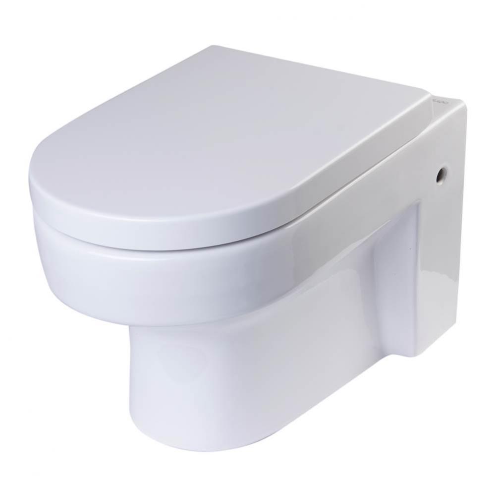EAGO WD101 Round Modern Wall Mount Dual Flush Toilet Bowl