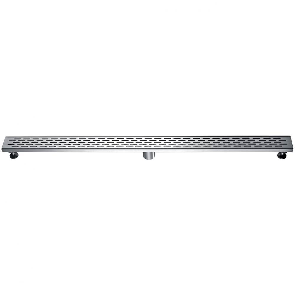 ALFI brand 47'' Stainless Steel Linear Shower Drain with Groove Holes