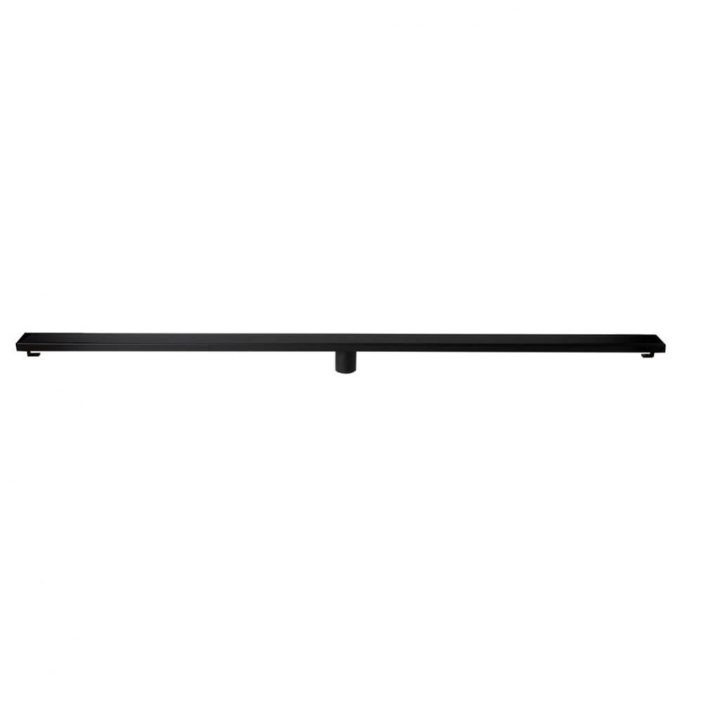 ALFI brand 59'' Black Matte Stainless Steel Linear Shower Drain with Solid Cover
