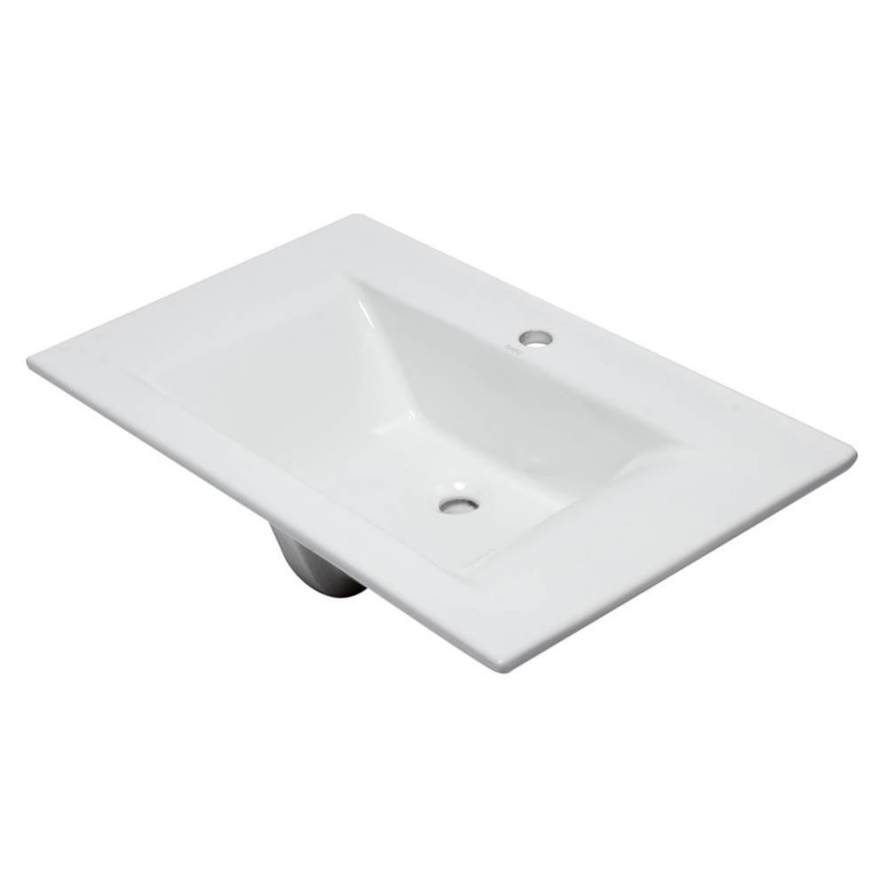 EAGO BB127 White Ceramic 32''x19'' Rectangular Drop In Sink