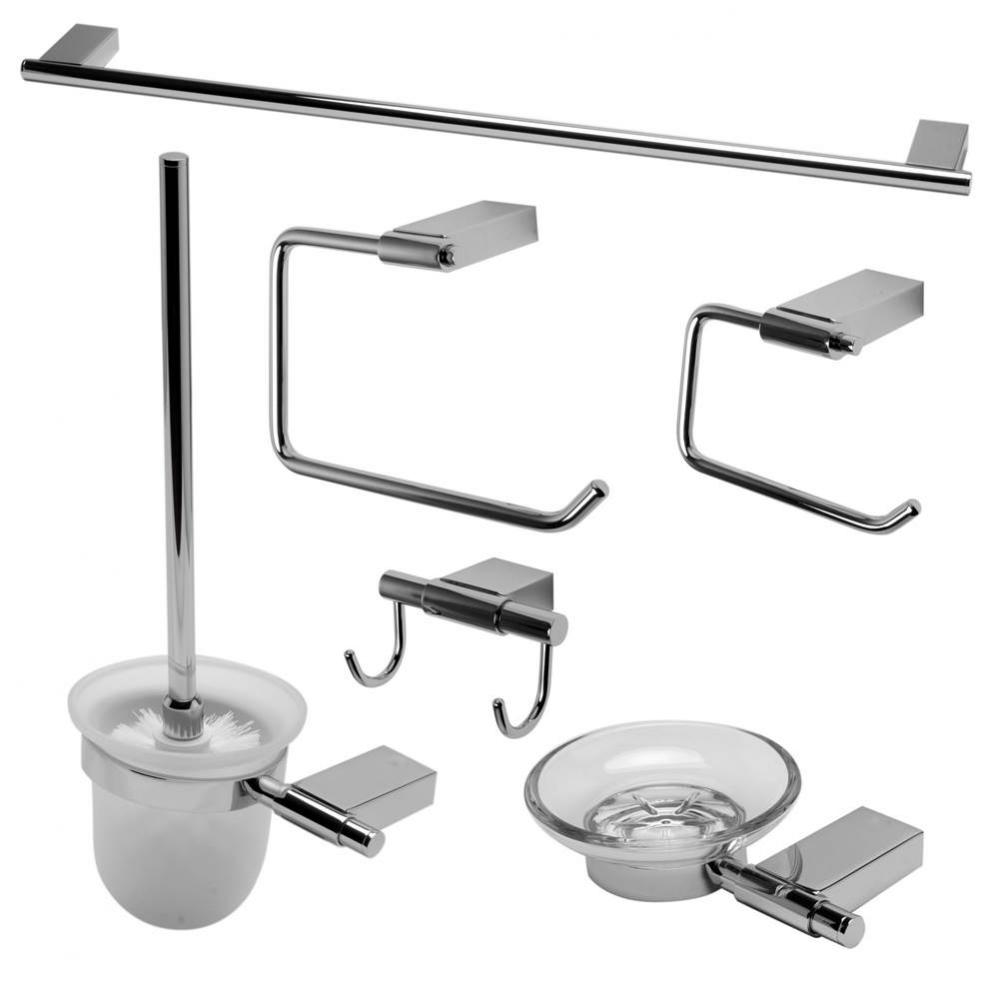 Polished Chrome 6 Piece Matching Bathroom Accessory Set