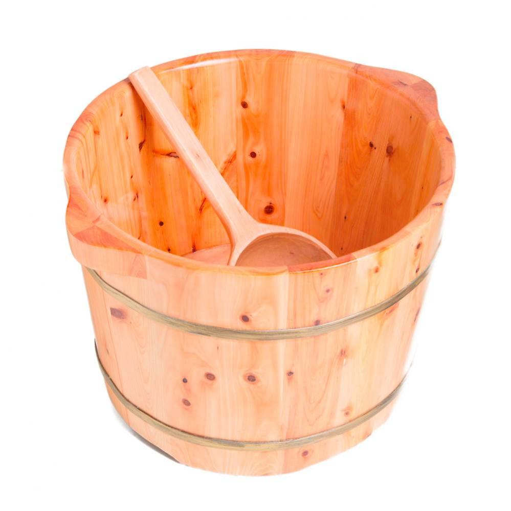 Round Wooden Cedar Foot Soaking Tub