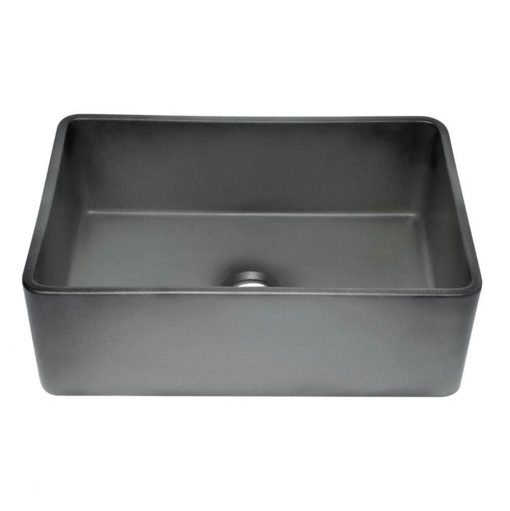 Concrete Color 30 inch Reversible Single Fireclay Farmhouse Kitchen Sink