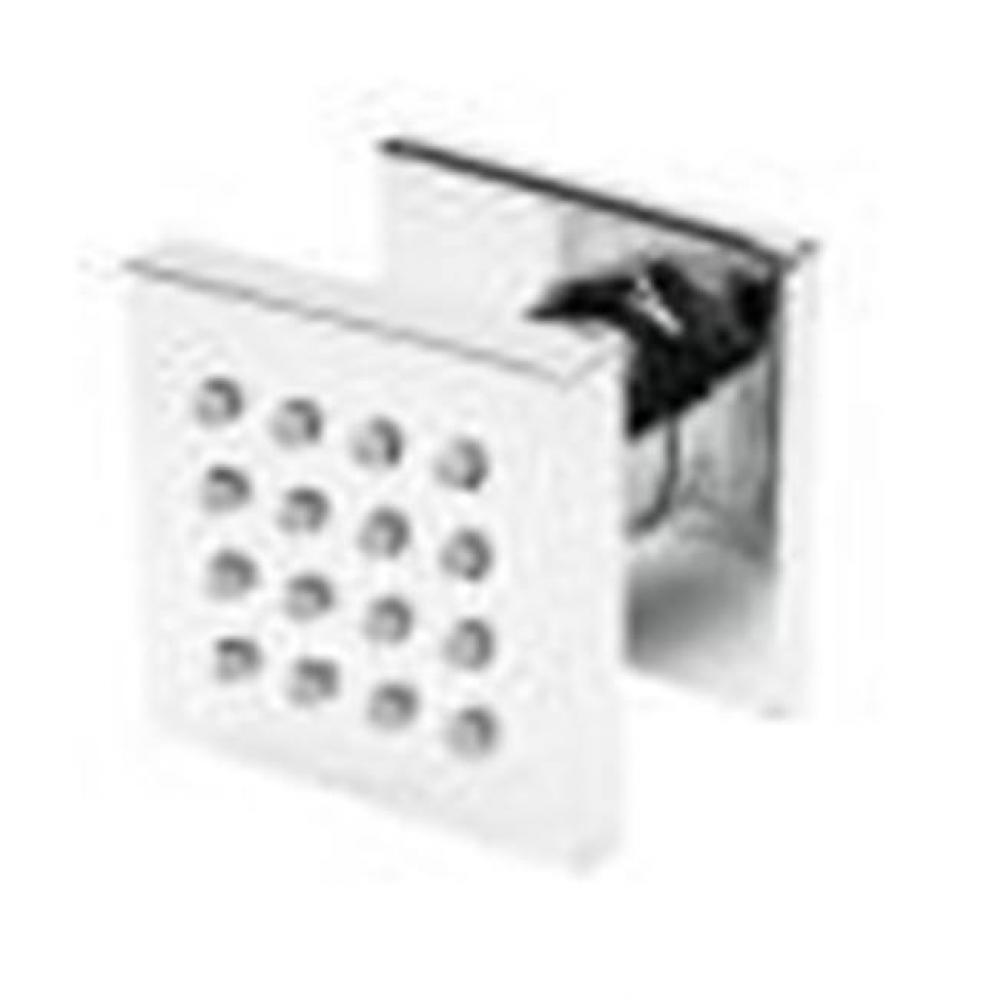 Polished Chrome 2'' Square Adjustable Shower Body Spray