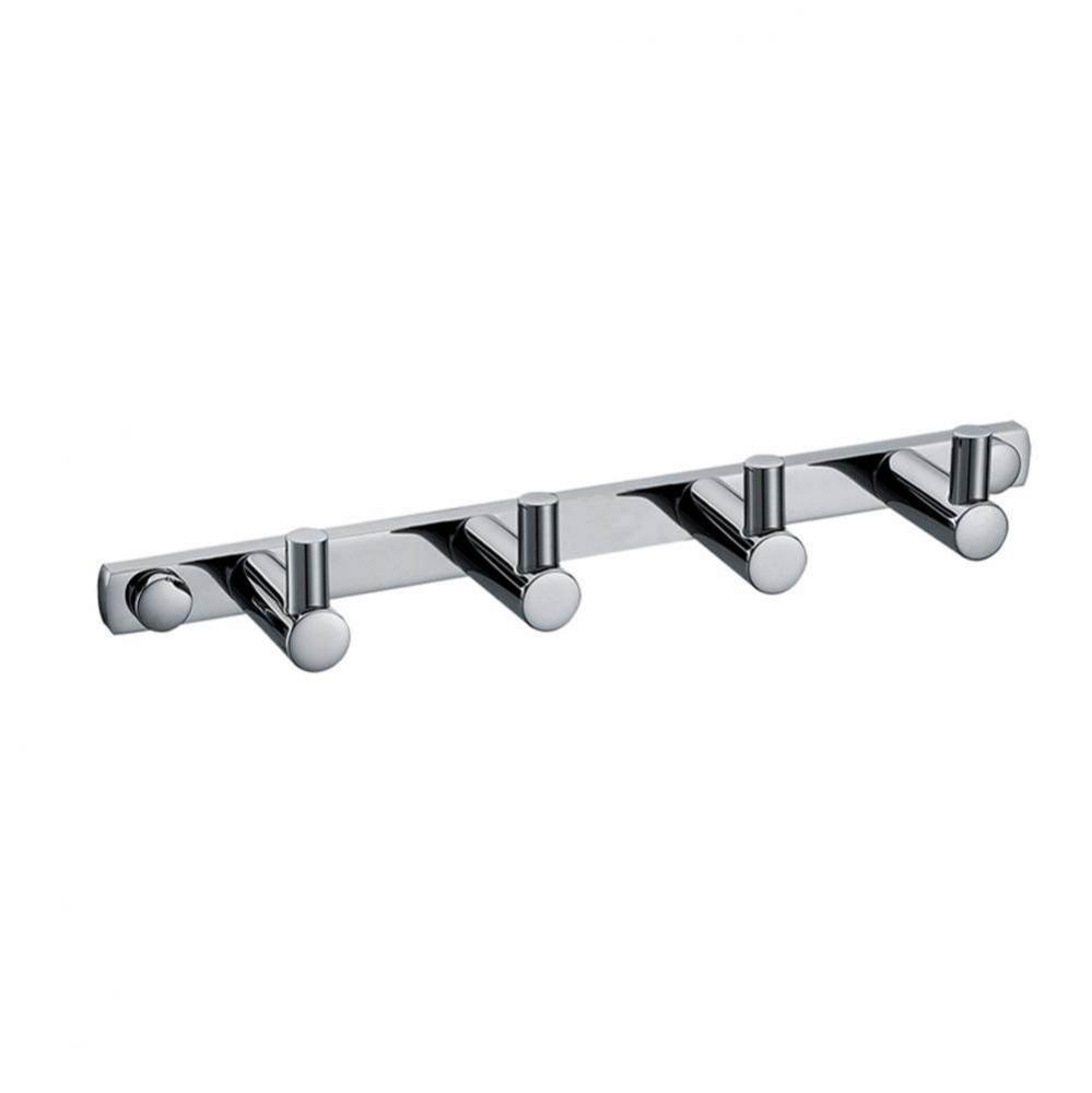 Polished Chrome Wall Mounted 4 Prong Robe / Towel Hook Bathroom Accessory