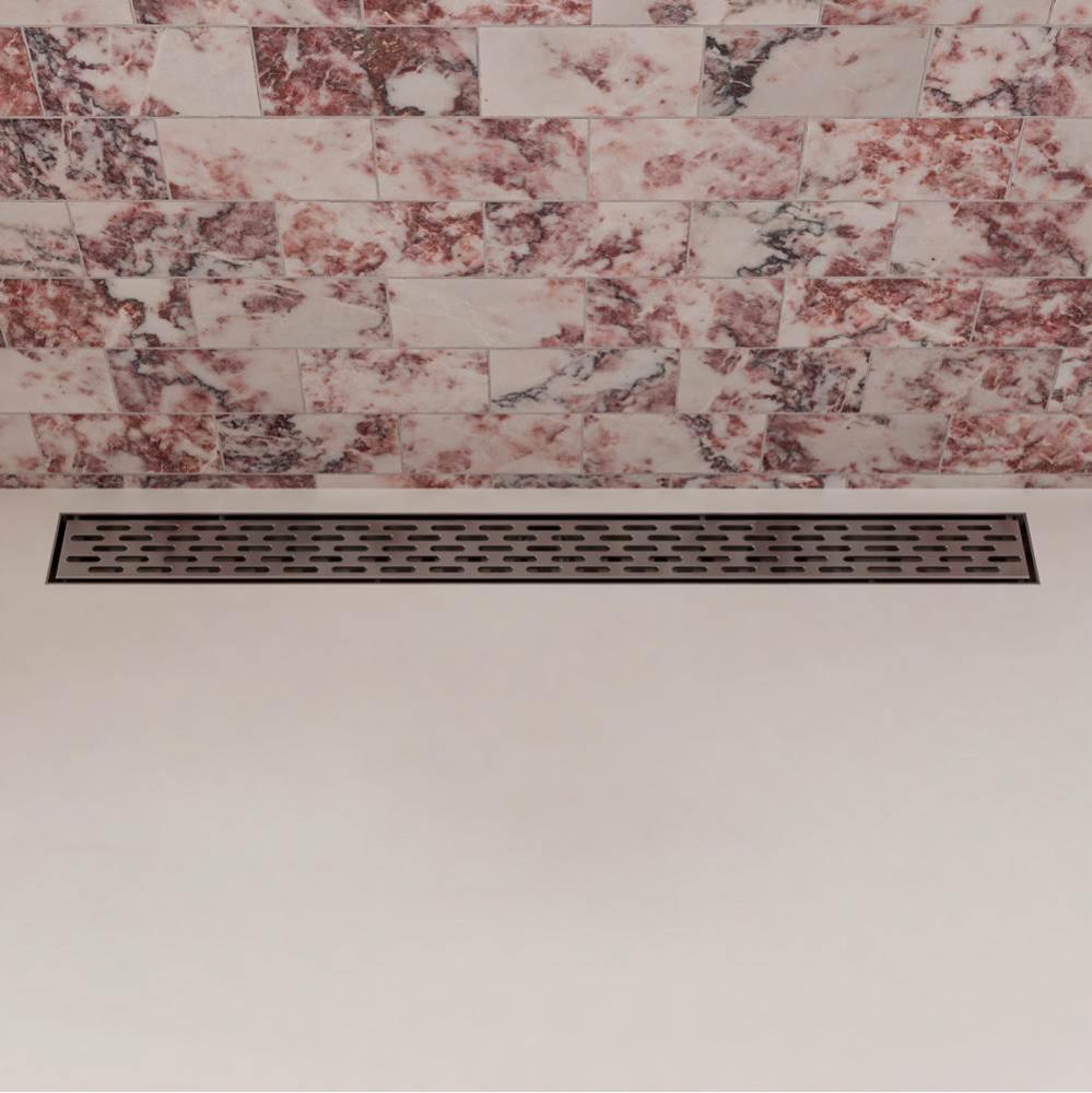 32' Modern Stainless Steel Linear Shower Drain with Groove Holes