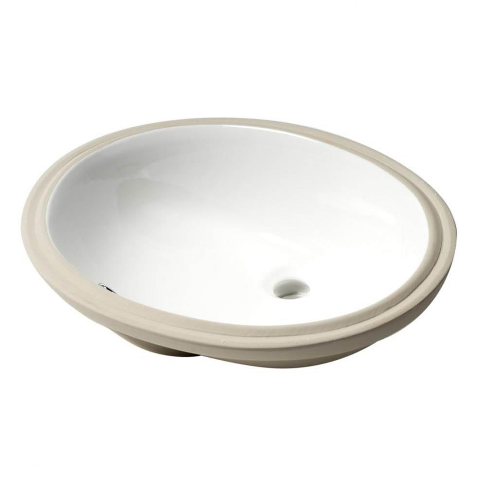 ALFI brand ABC602 White 23'' Oval Undermount Ceramic Sink