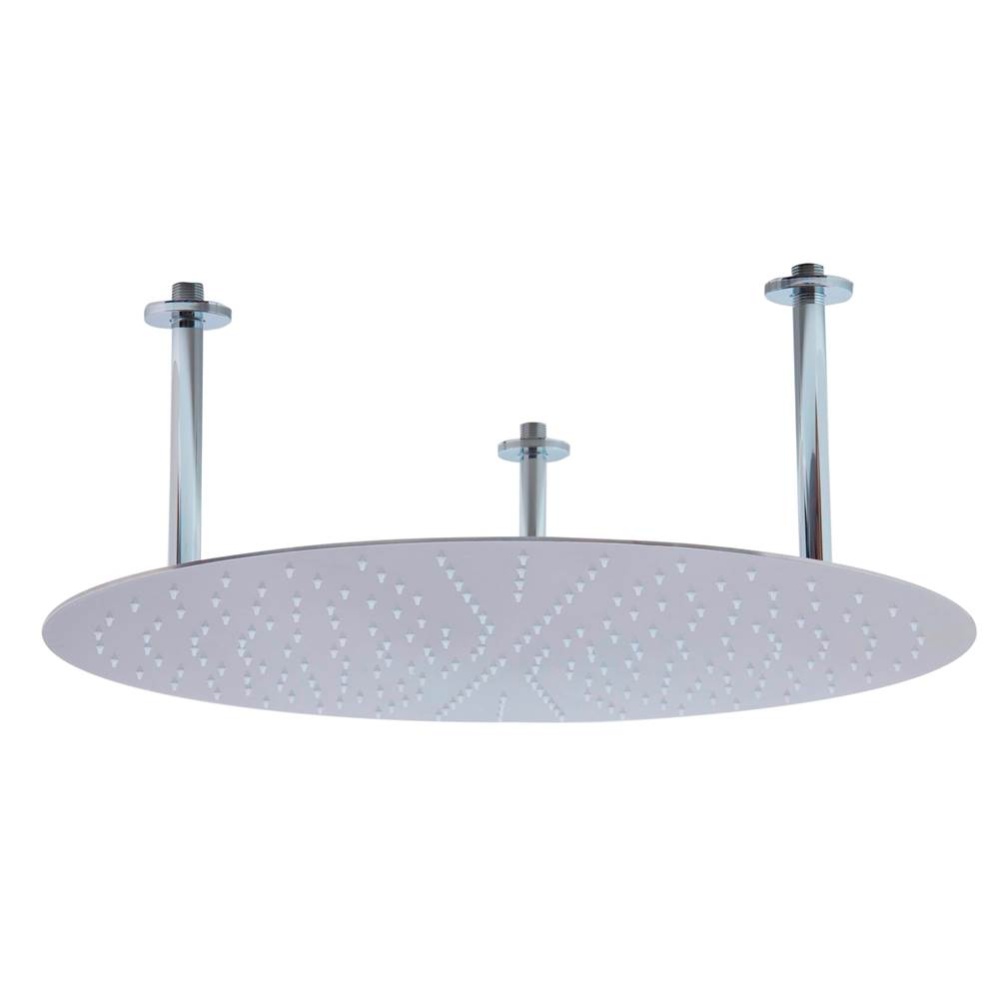 24'' Round Brushed Solid Stainless Steel Ultra Thin Rain Shower Head