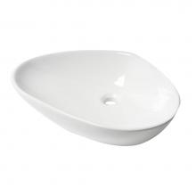 Alfi Trade ABC914 - ALFI brand ABC914 White 23'' Fancy Above Mount Ceramic Sink
