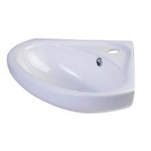 Alfi Trade AB109 - 18'' White Corner Porcelain Wall Mounted Bath Sink