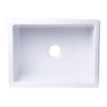 Alfi Trade AB2418UM-W - 24'' x 18'' Undermount White Fireclay Kitchen Sink