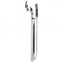 Alfi Trade AB2728-PC - Polished Chrome Floor Mounted Tub Filler + Mixer /w additional Hand Held Shower Head