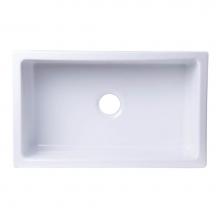 Alfi Trade AB3018UM-W - 30'' x 18'' Undermount White Fireclay Kitchen Sink