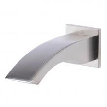 Alfi Trade AB3301-BN - Brushed Nickel Curved Wallmounted Tub Filler Bathroom Spout