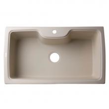 Alfi Trade AB3520DI-B - Biscuit 35'' Drop-In Single Bowl Granite Composite Kitchen Sink