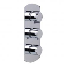 Alfi Trade AB4001-PC - Polished Chrome Concealed 3-Way Thermostatic Valve Shower Mixer Round Knobs