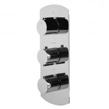 Alfi Trade AB4101-PC - Polished Chrome Concealed 4-Way Thermostatic Valve Shower Mixer /w Round Knobs