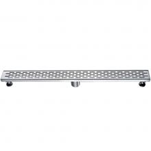 Alfi Trade ABLD32C - 32'' Modern Stainless Steel Linear Shower Drain with Groove Holes