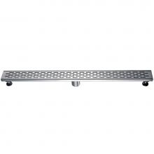 Alfi Trade ABLD36C-BSS - 36' Modern Stainless Steel Linear Shower Drain with Groove Holes