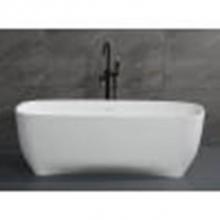 Alfi Trade AB9980 - 67'' White Matte Solid Surface Resin Bathtub