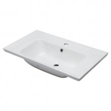 Alfi Trade BH003 - EAGO BH003 White Ceramic 32''x19'' Rectangular Drop In Sink
