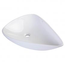 Alfi Trade BA138 - EAGO BA138  White Tear Drop Ceramic Above Mount Bath Vessel Sink