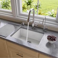 Alfi Trade AB2317 - 23'' White Fireclay Undermount Kitchen Sink