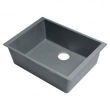 Alfi Trade AB2420UM-T - Titanium 24'' Undermount Single Bowl Granite Composite Kitchen Sink