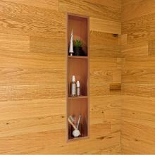 Alfi Trade ABNP0836-BC - 8'' x 36'' Brushed Copper PVD Stainless Steel Vertical Triple Shelf Shower Nic