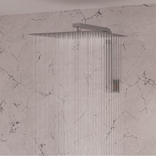 Alfi Trade RAIN12S-BSS - Solid Brushed Stainless Steel 12'' Square Ultra Thin Rain Shower Head