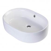 Alfi Trade BA132 - EAGO BA132  22'' OVAL CERAMIC ABOVE MOUNT BASIN VESSEL SINK