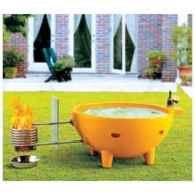 Alfi Trade FireHotTub-DB - Dark Blue FireHotTub The Round Fire Burning Portable Outdoor Hot Bath Tub