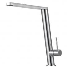 Alfi Trade AB2046-BSS - Round Modern Brushed Stainless Steel Kitchen Faucet