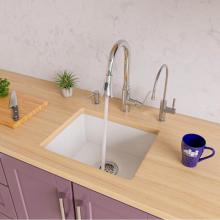Alfi Trade AB2017 - 20'' White Single Bowl Fireclay Undermount Kitchen Sink